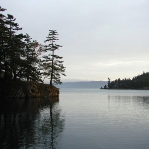 Entrance to Prevost Harbor, Stuart Island - 2-22-04