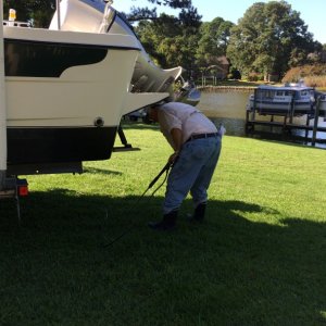 Lou get'n SKIMMER slicked up