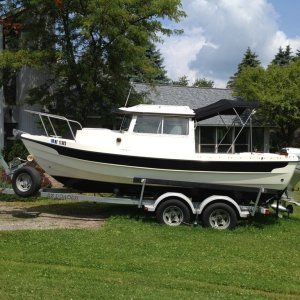 Merdraco - temporarily in Upstate NY, waiting for a tow to her new home in Saint James City, FL