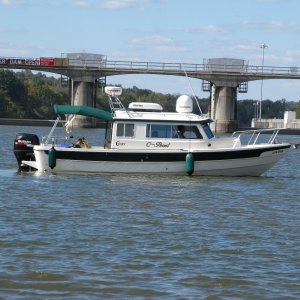 C-Pearl waiting to lock through at Cheatham...and waiting...and waiting...