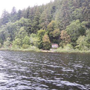 Rocky Point also has the most private land with cabins that are grandfathered.  There are probably about 15 cabins on the lake.  Not many considering Lake Ozette is the third largest lake in Washington.