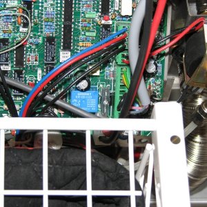The circuit board with the fuse is facing out towards the open door. Almost like they planned on changing the fuse at some point.