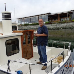 Bill aboard the new boat.