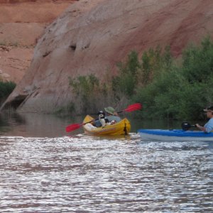 Russ, Pat and Toni Paddling at Hansen Creek Canyon 9-15-09 - Another Shot.Sized
