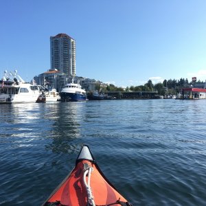 Made an ice run in the kayaks over to the gas dock at Nanaimo