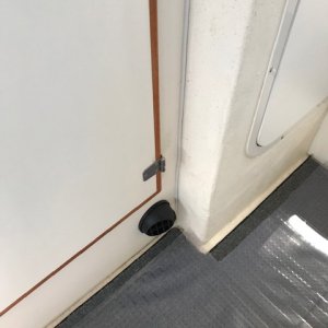 Outlet down near the floor.