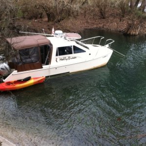 Backed in off the river for the night.