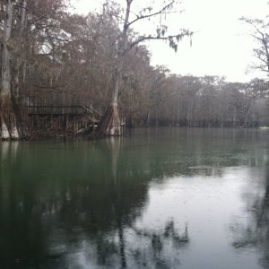 Entrance to the Ichetucknee River off the Santa Fe.
