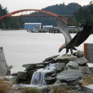 View of Rainbow Bridge at La Conner on the Swinnomish Channel