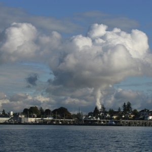 Even your pollution (from the Anacortes Tesoro Refinery) is beautiful!