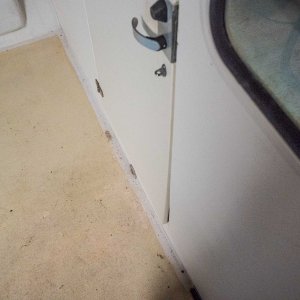 And... the cabin door is warped!