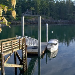 Saturday morning at sunrise, still alone on the island.