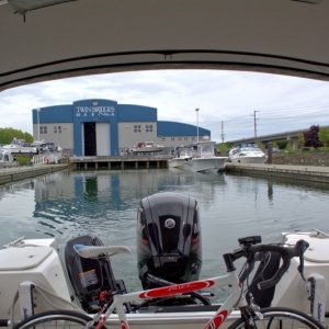 Departing the marina after work Thursday night to head to the FHCBGT. Brought the bike to try and explore the island.