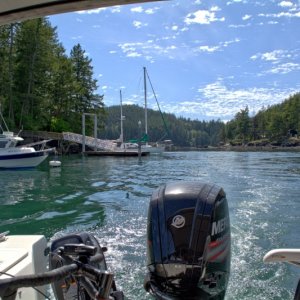 Departing Doe Island
