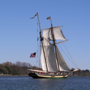 Topsail schooner Pride of Baltimore.