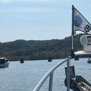 Little Tennessee River Abandoned Railroad Trestle.  New C-Brat Burgee