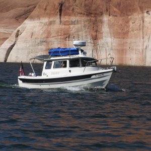 Thisaway at Lake Powell Returning from Dangling Rope 9-23-14