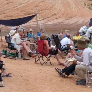 Saturday night potluck in Oak Canyon