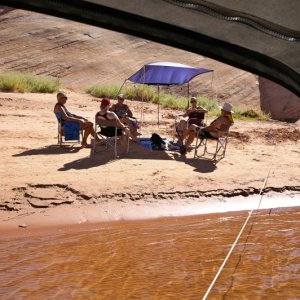 Shade at gathering site