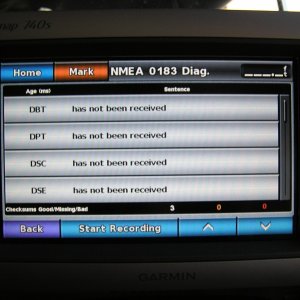 Diagnostics screen