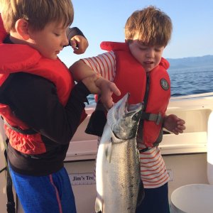 Leo\'s first salmon