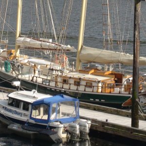 Hard to shine docked beside this beauty