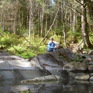 JoLee above the hot springs