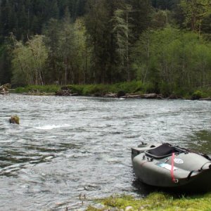 Way up the river that feeds the head of Red Bluff Bay