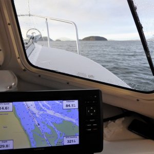 Less than an hour earlier there were 4 foot whitecaps right here