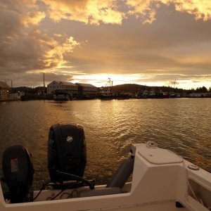 Media 'Sunset at Cap Sante fuel dock' in album 'Arriving in Cap Sante Friday afternoon after leaving Sucia island in the morning and taking the scenic route.'