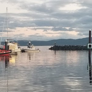 On the dock in Powell River.