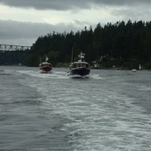 9-12 ADVENTURER & another Ranger Tug northbound after leaving Bremerton