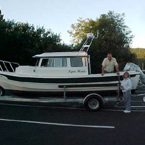 Our first launch to dename and rename the Lynn Marie.