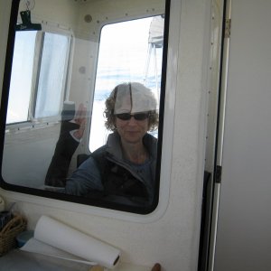 "The Admiral" on "the thrown".  I know...I'm terrible.  Notice the cast which allowed her to go on the trip...and not to work.