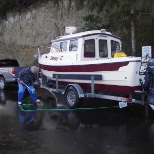 Wash-down at John Wayne, after a nice day run.  Sure wish this was available year around.