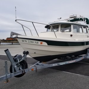 2005 22' C-Dory Cruiser on trailer, October 2017