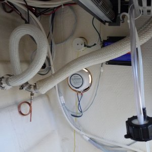 8. New exhaust discharge, as per Wallas installation instructions.