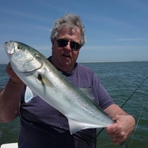 Great light tackle fish. All released today.Fishing just inside Little Egg Inlet next to Little Beach N.J. May 1st 2010. D.D having a bad hair day