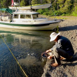 Trying to pay for the boat.