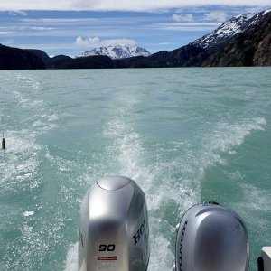Leaving Llewellyn Inlet