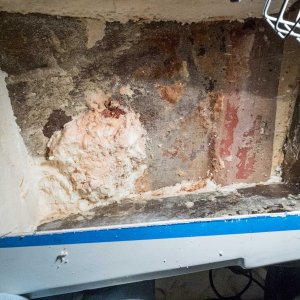 And another blob of this stuff was on the starboard side! It easily peeled off the fiberglass hull .