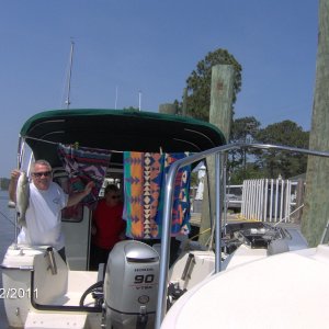 Ernie fishing in Cornjock NC