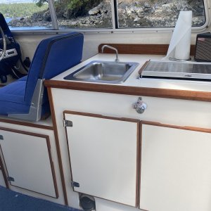 Refinished wood trim