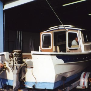 April 2000 - Checking out the motor.