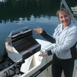 (c-dancer) Caryn showing off the new Magma Newport BBQ