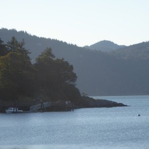View of the public dock from the town