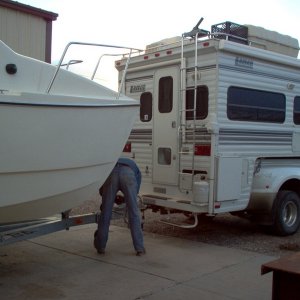 At home in Utah, hookup behind camper.