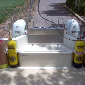 (Cygnet) Rollcontrol dive tank holders,  Port and Starboard