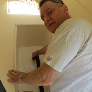 Vacuuming out foam core (filled with water)