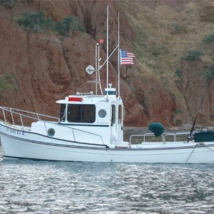Our mooring at the Isthmas.